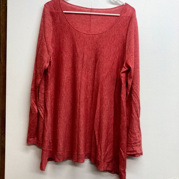 lighweight soft red Eileen Fisher sweater - Picture 1 of 4